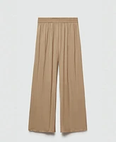 Mango Women's Wide Leg Fluid Pants