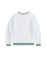 Polo Ralph Lauren Big Girls Us Open Crest Cotton Fleece Sweatshirt