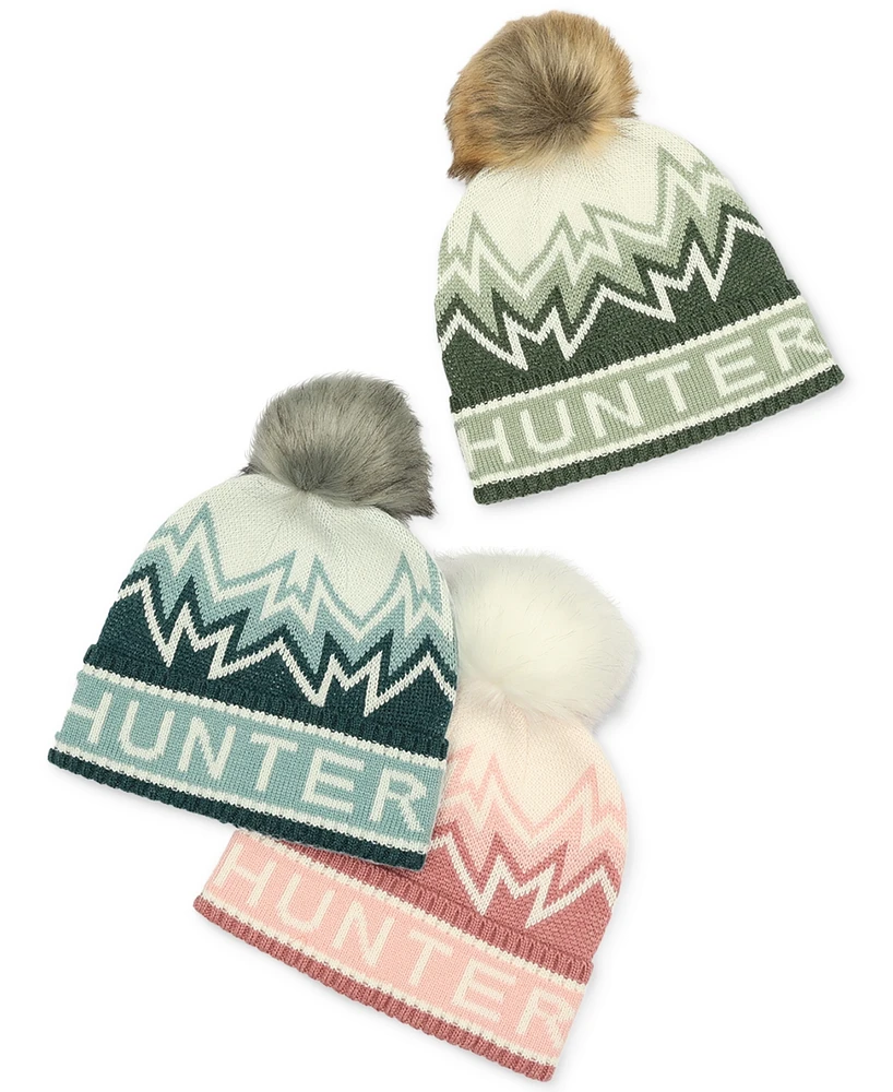 Hunter Women's Fair Isle Faux-Fur Pom-Pom Beanie