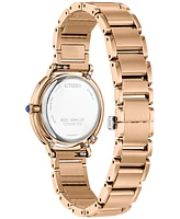 Citizen Eco-Drive Women's L Arcly Diamond Accent Rose Gold-Tone Stainless Steel Bracelet Watch 31mm