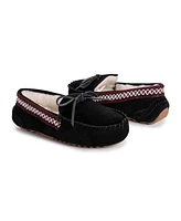 Muk Luks Women's Jane Moccasin, Ebony, 7