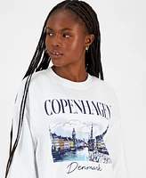 Rebellious One Juniors' Copenhagen Graphic Sweatshirt