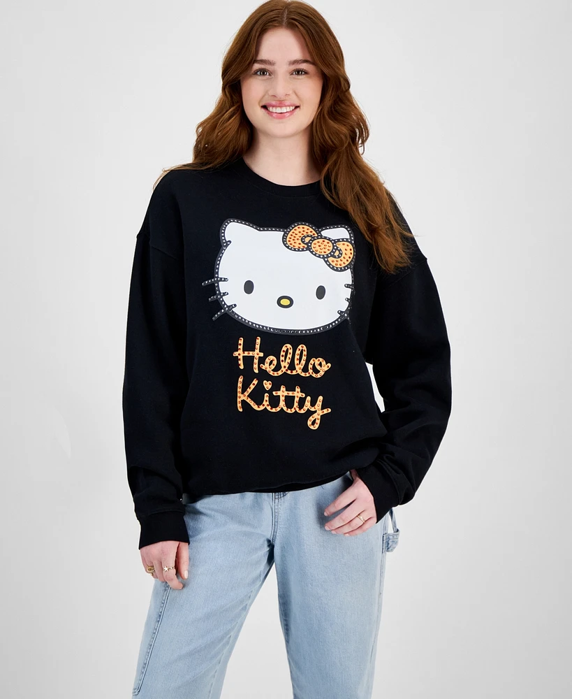 Grayson Threads, The Label Juniors' Hello Kitty Rhinestone Graphic Sweatshirt