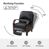 Alex Genuine Leather Manual Recliner