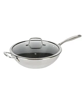 Kenmore Elite Luke Triply Hybrid Stainless Steel Wok W/Lid