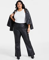 I.n.c. International Concepts Plus Faux-Leather Pants, Created for Macy's