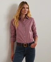 Lauren Ralph Women's Cotton Striped Shirt