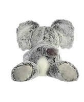 Aurora Medium Leroy Elephant Flopsie Adorable Plush Toy Gray 12"