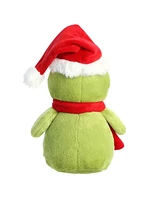 Aurora Small Grinch Snowman Dr. Seuss Whimsical Plush Toy Green 8"