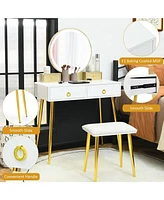 Sugift Vanity Table Set with Mirror