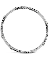 Devata Bali Dragon Bone Bangle Bracelet in Sterling Silver