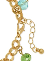 Holiday Lane Gold-Tone Holiday Treats and Beaded Charm Bracelet