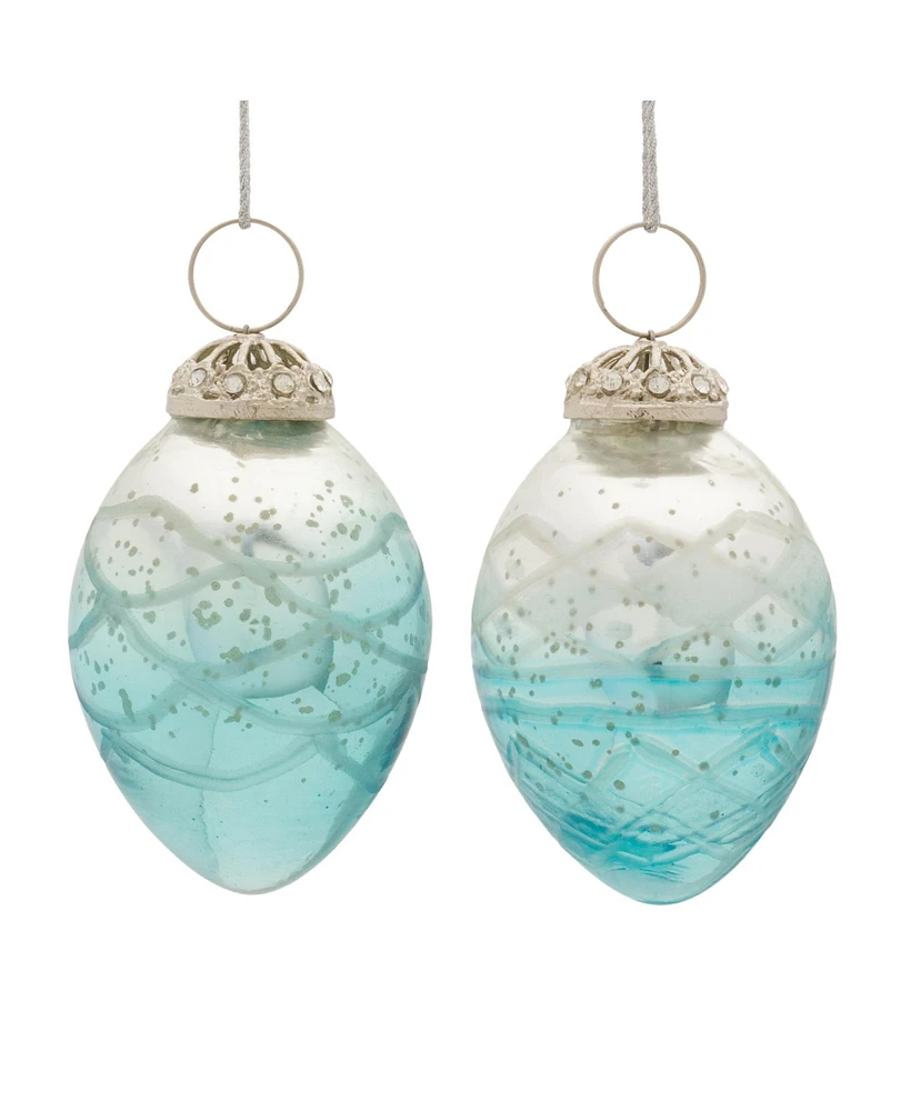 Slickblue Premium Glass Ornament Set of 6 for Festive Holiday Decor