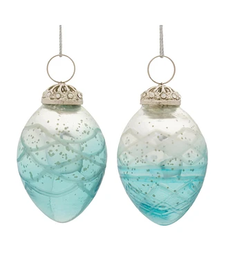 Slickblue Premium Glass Ornament Set of 6 for Festive Holiday Decor