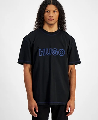 Hugo Boss Men's Relaxed Fit Short Sleeve Crewneck Logo Graphic T-Shirt