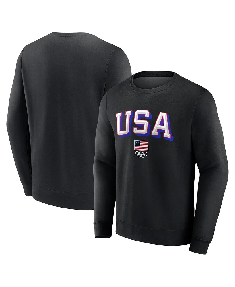 Fanatics Men's Black Team Usa Logo Victory Pullover Sweatshirt