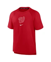 Nike Men's Red Washington Nationals Authentic Collection Pregame Raglan Performance T-Shirt