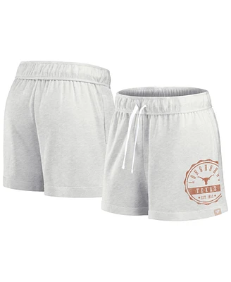 Fanatics Women's Oatmeal Texas Longhorns Win Badge Shorts