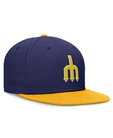 Nike Men's Royal/Gold Seattle Mariners Rewind Cooperstown True Performance Fitted Hat