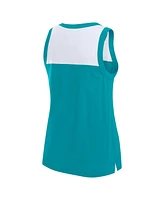 Fanatics Women's Aqua Miami Dolphins Sequin Tank Top