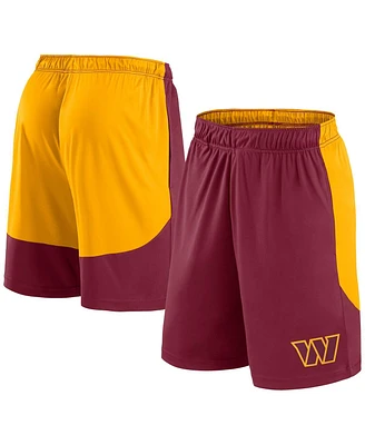 Fanatics Men's Burgundy/Gold Washington Commanders Go Hard Shorts