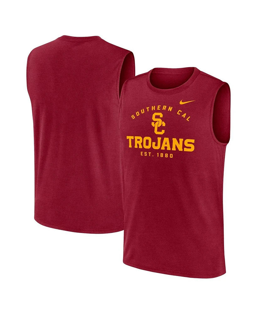 Nike Men's Cardinal Usc Trojans Primetime Legend Lock Up Performance Muscle Tank Top