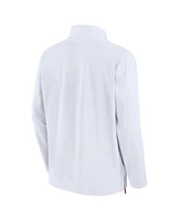 Jordan Men's White Oklahoma Sooners Sideline Coaches Quarter-Zip Jacket