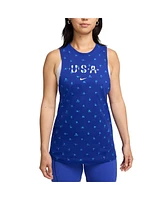 Nike Women's Blue Team Usa Icon Allover Print Muscle Tank Top