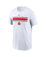 Nike Men's White Ohio State Buckeyes Campus Pattern T-Shirt