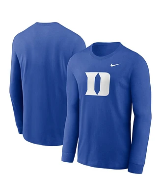 Nike Men's Royal Duke Blue Devils Primary Logo Long Sleeve T-Shirt