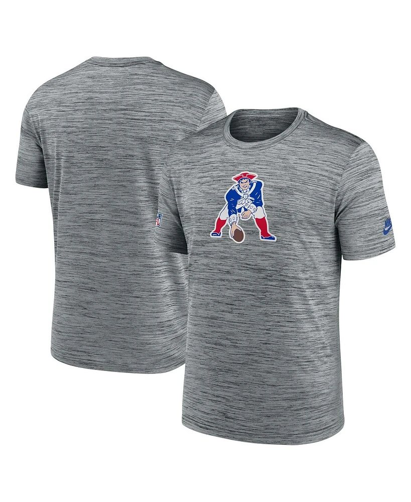 Nike Men's Gray New England Patriots Velocity Alternate Logo Performance T-Shirt