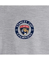 Fanatics Men's Gray Florida Panthers 2024 Stanley Cup Champions Seal Logo Polo Shirt