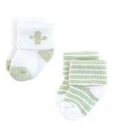 Hudson Baby Boys Cotton Rich Newborn and Terry Socks Lizard