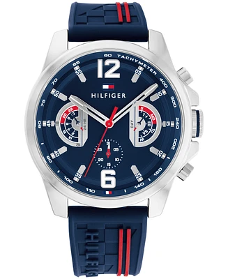 Tommy Hilfiger Men's Quartz Navy Silicone Watch 46mm