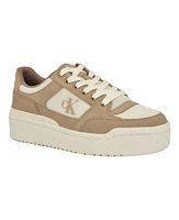 Calvin Klein Women's Alondra Casual Platform Lace-Up Sneakers