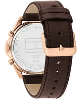 Tommy Hilfiger Men's Quartz Brown Leather Watch 43.5mm