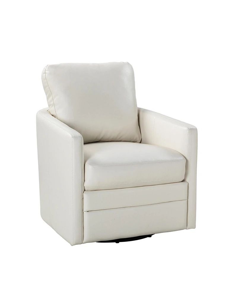 Hulala Home Traditional Terrance Swivel Chair with Metal Base