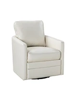 Hulala Home Traditional Terrance Swivel Chair with Metal Base