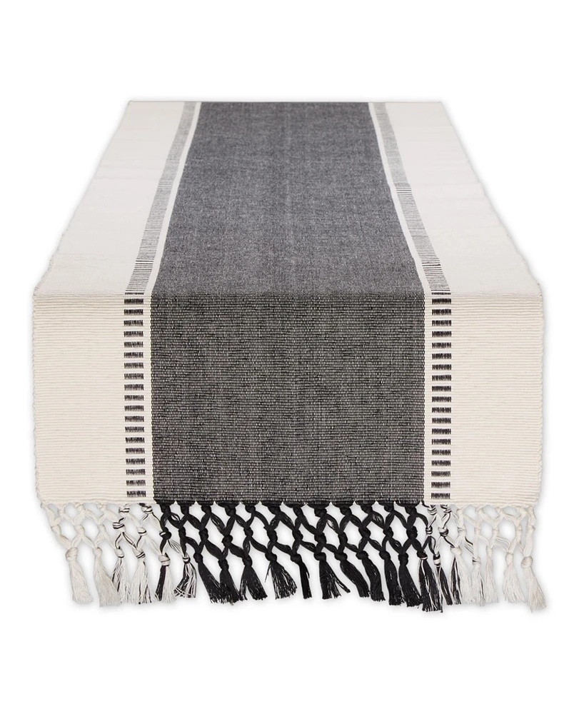 Design Imports Dobby Stripe Ribbed Table Runner