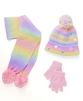 InMocean Big Girls Hat, Glove, Scarf, 3 piece set