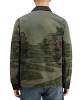 Scotch & Soda Men's Photo-Print Twill Coach Jacket