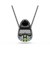 Swarovski Sublima Pendant, Round Cut, Multicolored, Ruthenium Plated Necklace