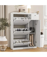 Streamdale Furniture Modern and Compact Shoe Cabinet Sleek Design, Ample Storage, Adjustable Shelves