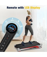 Redliro Walking Pad Treadmill with 6% Incline, Under Desk Treadmill 350+ lb Capacity Portable for Home & Office