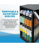 Newair 100 Can Beverage Fridge in Stainless Steel