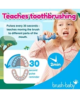 Brush-Baby WildOnes Elephant Kids Electric Rechargeable Toothbrush | Childrens Electric Toothbrush | Animal Character Toothbrush