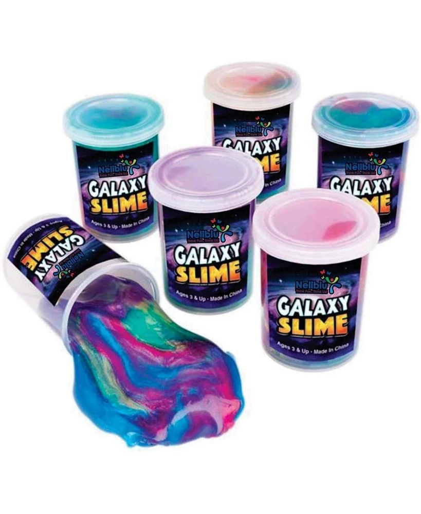 Neliblu Non-Toxic Galaxy Slime Kit for Kids Unicorn Party Favors and Stress Relief Toys