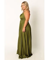 Petal and Pup Women's Naira Pleated Maxi Dress