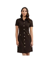 Ellen Tracy Women's Button Front Shirt Dress