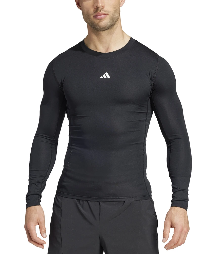 adidas Men's Fitted Crewneck Tech-Fit Compression Shirt